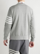 Thom Browne - Slim-Fit Striped Cotton-Jersey Sweatshirt - Gray