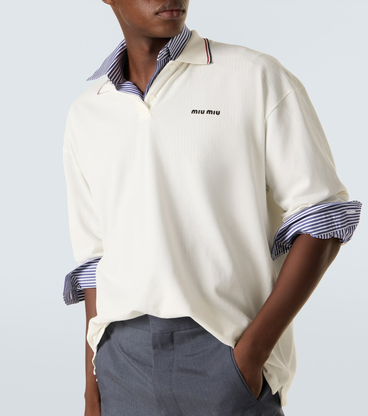 Miu Miu Cotton piqué polo shirt