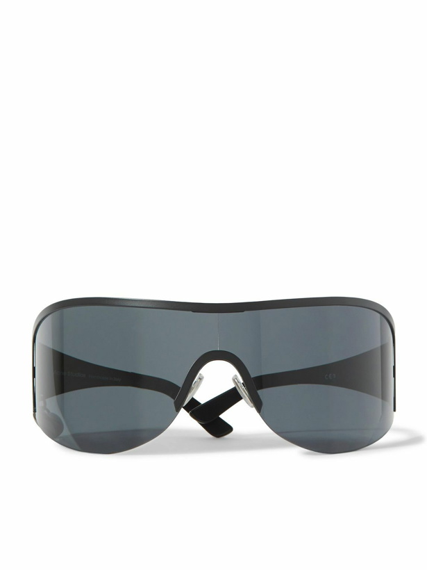 Photo: Acne Studios - Auggi D-Frame Stainless Steel Wrap-Around Sunglasses