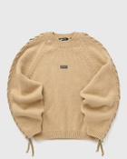 ROTATE Birger Christensen KNIT LACING JUMPER Beige Womens Pullover