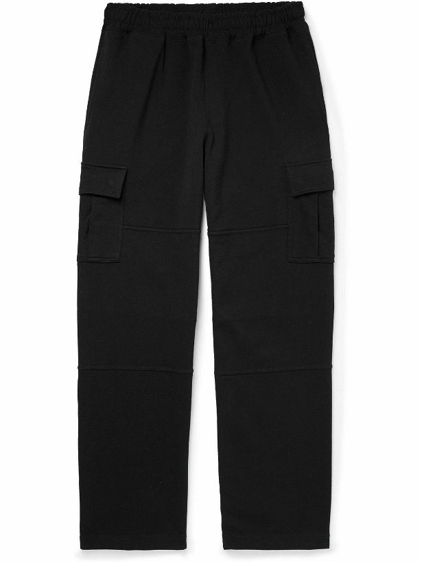 Photo: thisisneverthat - Straight-Leg Cotton-Jersey Cargo Sweatpants - Black
