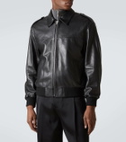 Frame Leather bomber jacket