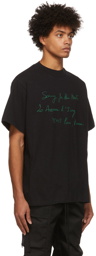 Song for the Mute Black 'Big Script' High Neck T-Shirt