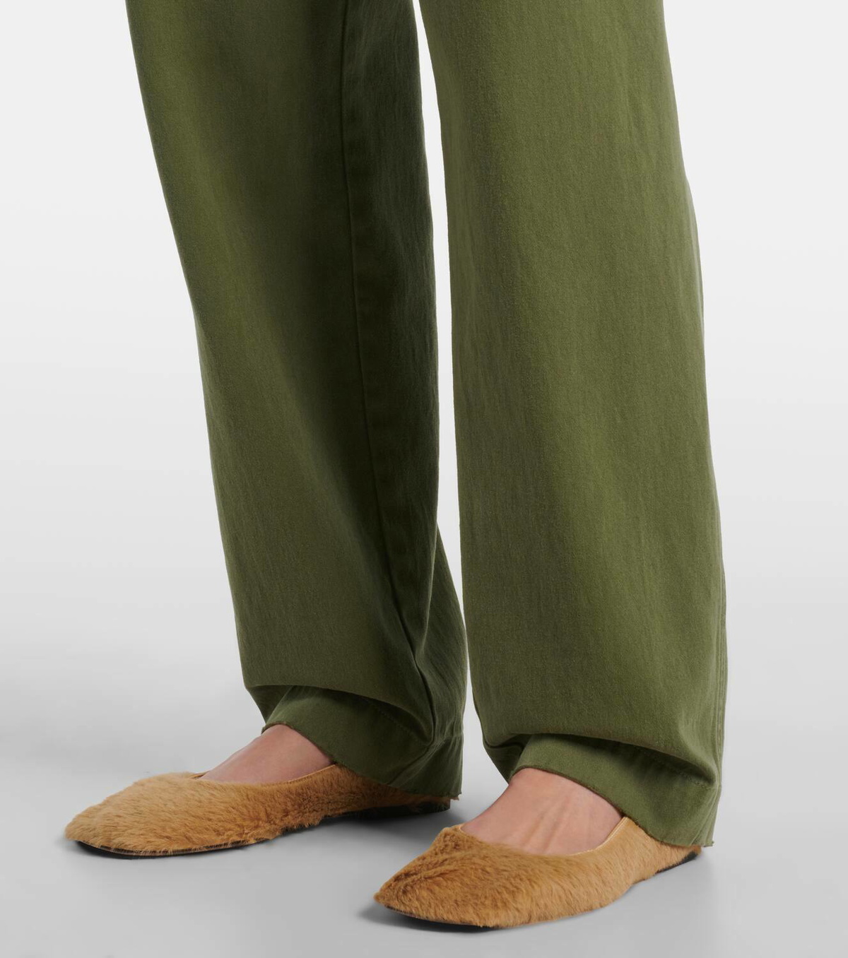 The Row Vendula mid-rise cotton straight pants The Row