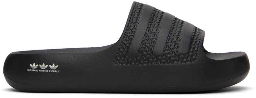 Photo: adidas Originals Black Adilette Ayoon Slides