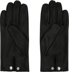 Ernest W. Baker Black Leather Gloves