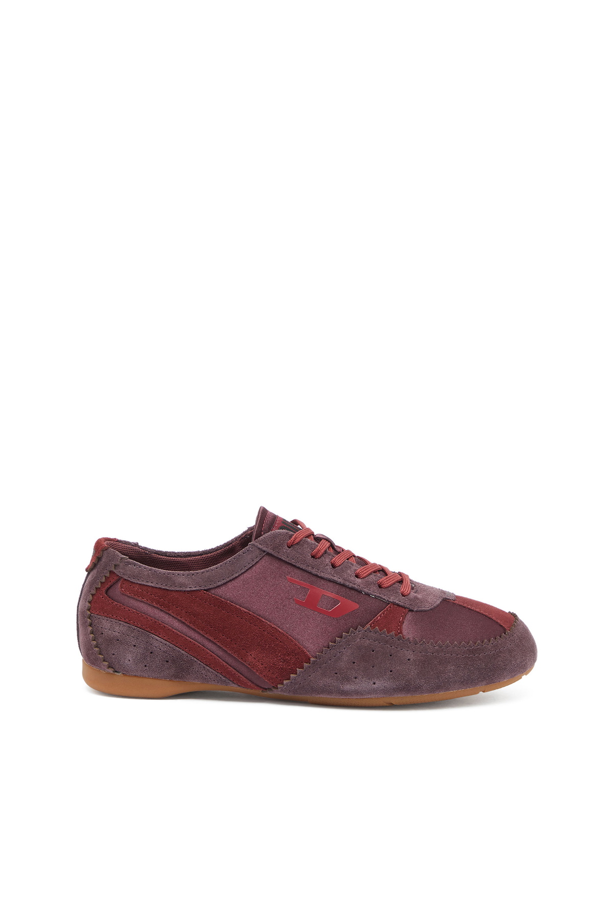 Diesel D-Mile-Flat sneakers with suede overlays - Sneakers Womens in Red