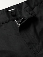 Adish - Makhlut Tapered Embroidered Cotton-Twill Trousers - Black