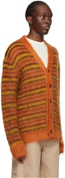Marni Orange Striped Cardigan
