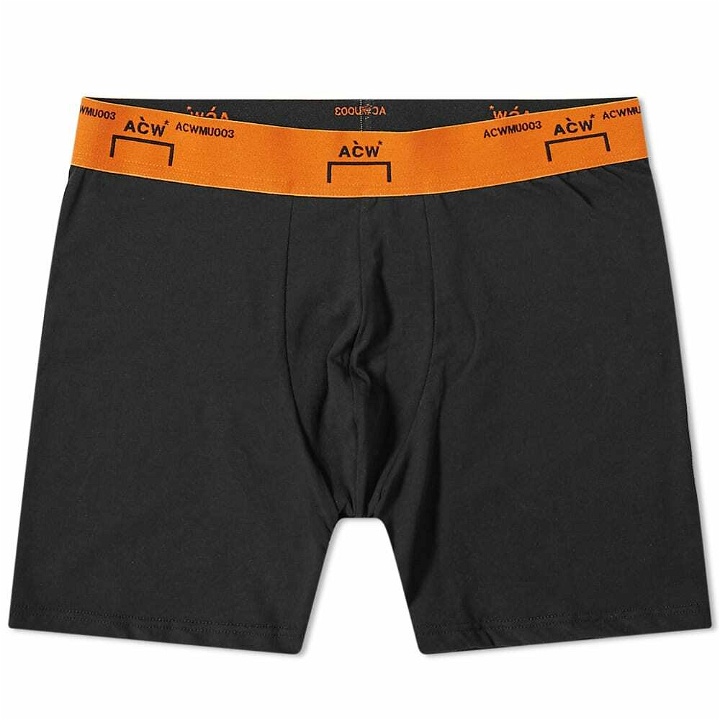 Photo: A-COLD-WALL* Men's Boxer Short in Black/Orange