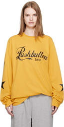 Pushbutton Yellow Printed Graphic Long Sleeve T-shirt
