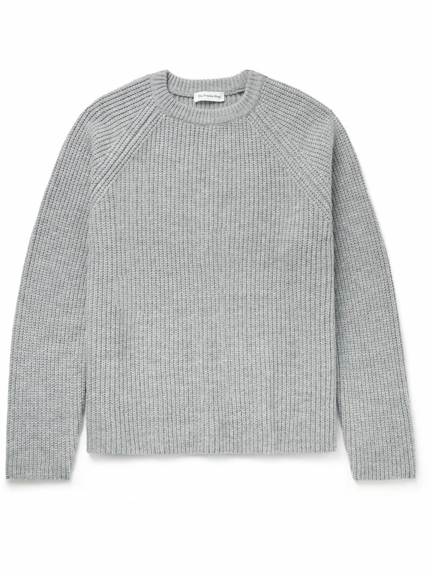 Photo: The Frankie Shop - Carter Ribbed Merino Wool-Blend Sweater - Gray