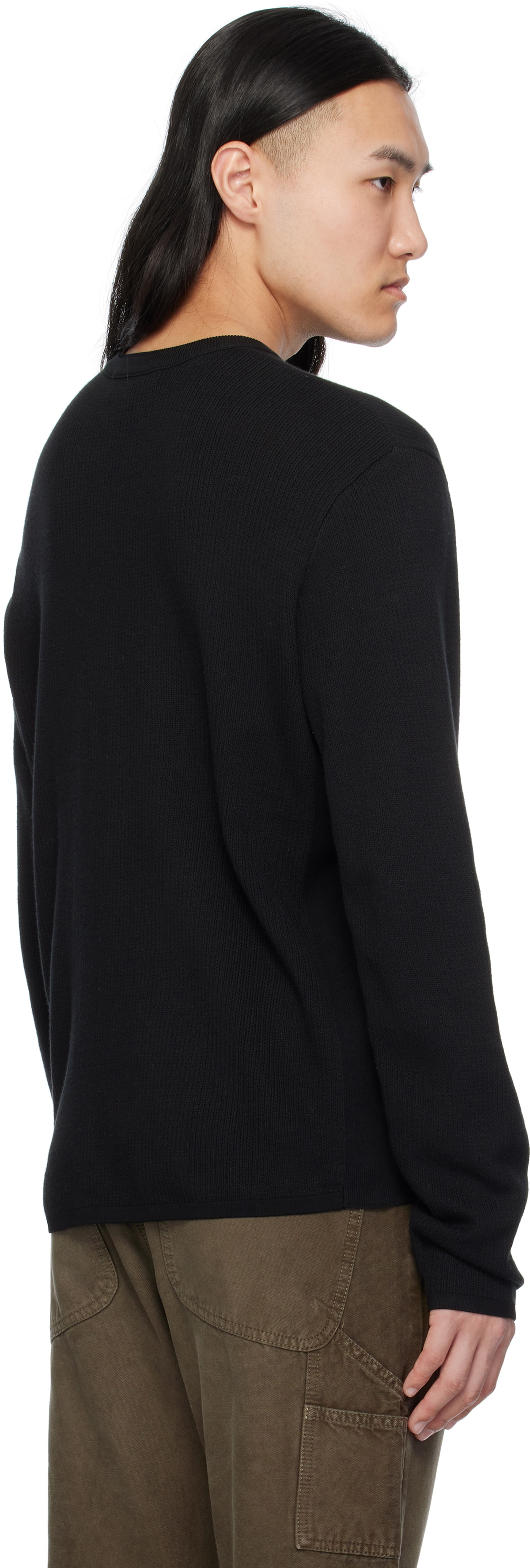 rag & bone Black Harvey Crew Sweater