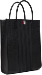 Thom Browne Black 4-Bar Leather Tote