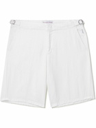 Orlebar Brown - Norwich Straight-Leg Linen Shorts - White