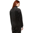 Reebok Classics Black Velour Vector Half-Zip Sweatshirt