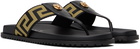 Versace Black Medusa Greca Sandals