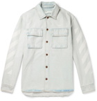 Off-White - Oversized Embroidered Denim Shirt - Blue