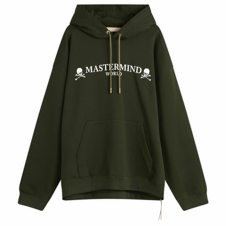 Photo: MASTERMIND WORLD Men's OG LOGo Hoodie in Olive