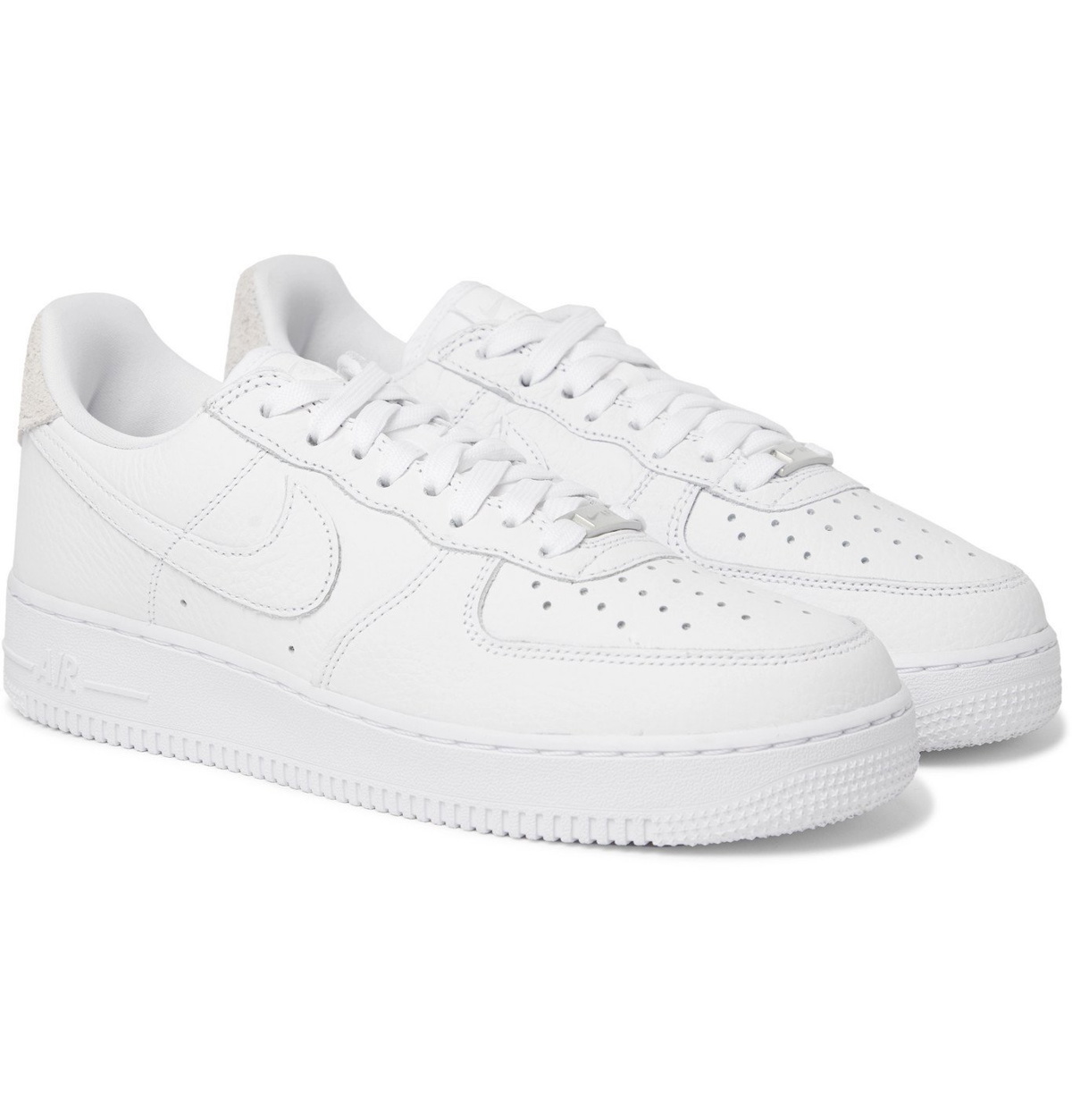 - Air Force 1 '07 Craft Full-Grain Leather and Suede Sneakers - White Nike