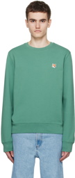 Maison Kitsuné Green Fox Head Sweatshirt