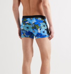 TOM FORD - Floral-Print Stretch-Cotton Jersey Boxer Briefs - Blue