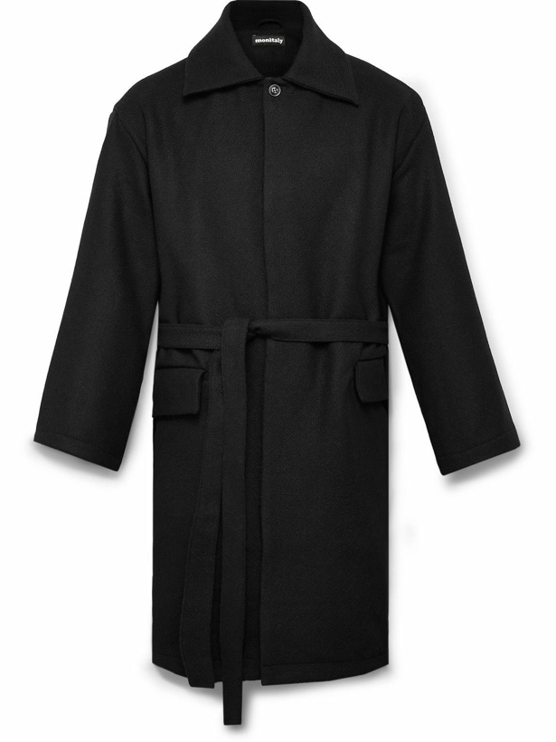 Photo: Monitaly - Belted Wool-Blend Coat - Black