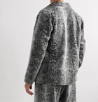 Engineered Garments - Snake-Print Textured-Knit Blazer - Gray