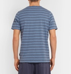 Oliver Spencer Loungewear - Dartford Striped Cotton-Jersey T-Shirt - Blue