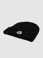 MONCLER Embroidered Monogram Cotton Beanie