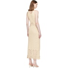 Rabanne Beige Handmade Crochet Midi Dress
