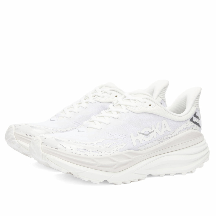 Photo: Hoka One One Men's Stinson 7 Sneakers in White/White