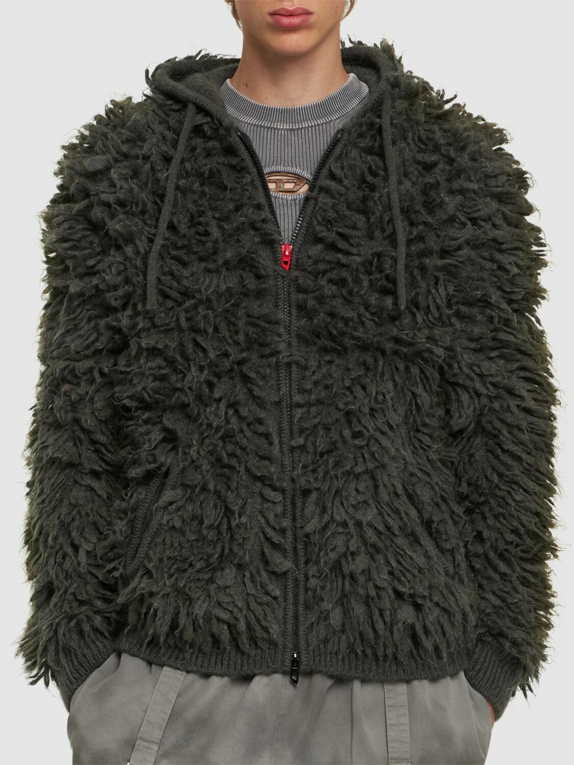 DIESEL K-whitman Mohair Blend Tricot Jacket Diesel