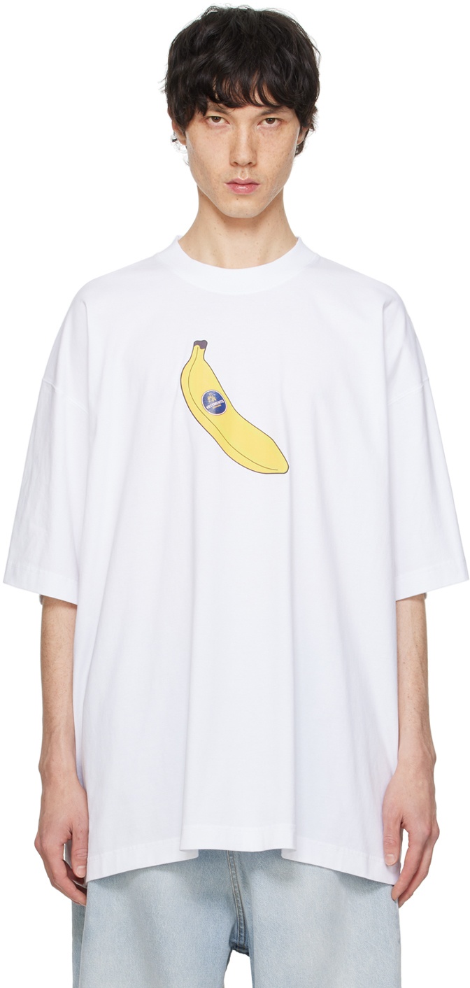VETEMENTS White Banana T-Shirt Vetements