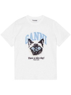 GANNI - Cat Cotton T-shirt