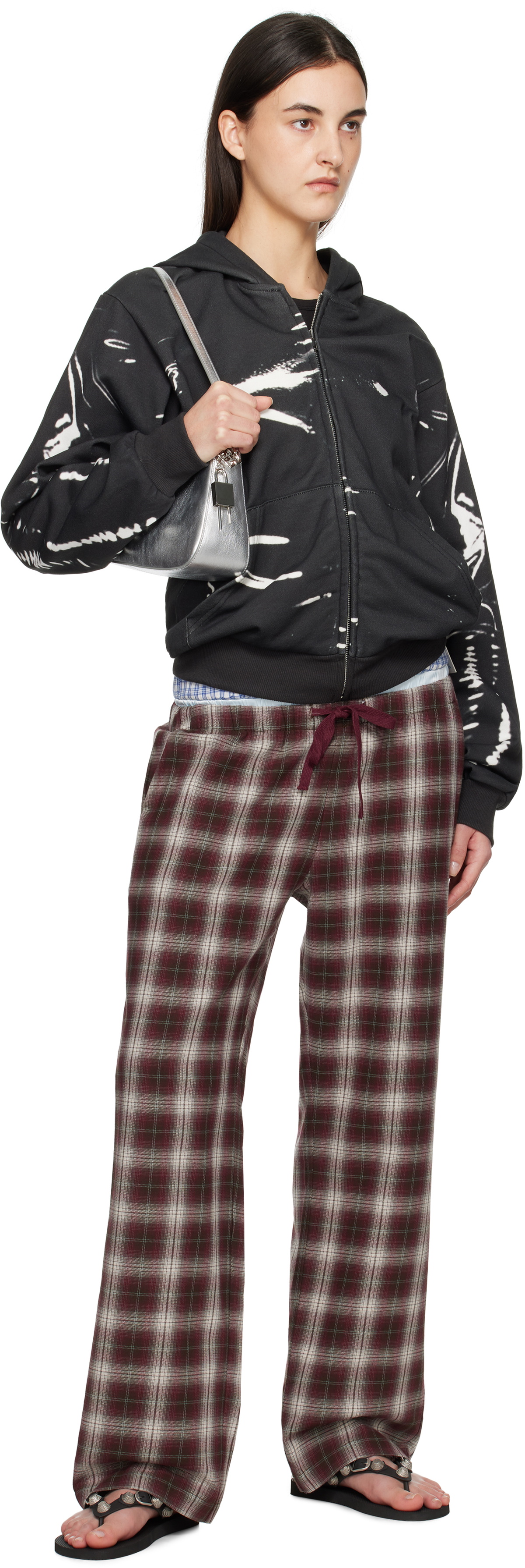 Praying Black Latex Printed Hoodie Praying