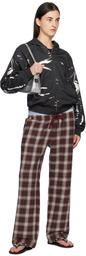 Praying Black Latex Printed Hoodie