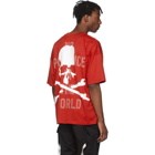 mastermind WORLD Red Boxy No Prejudice T-Shirt