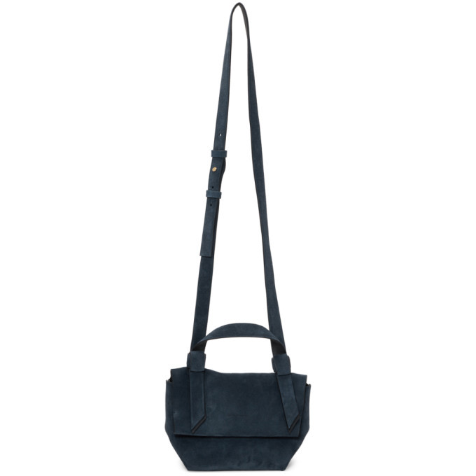 Acne Studios Navy Suede Musubi Milli Bag Acne Studios