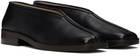 LEMAIRE Black Flat Piped Slippers