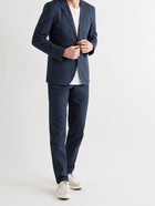 Orlebar Brown - Edgar Slim-Fit Stretch-Cotton Seersucker Blazer - Blue