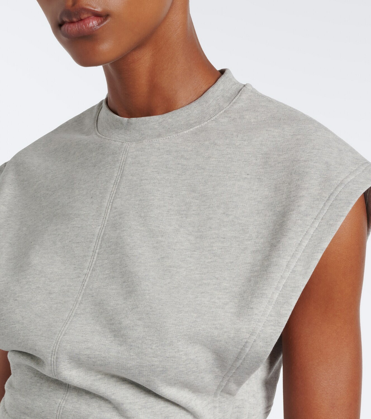 Alaïa Cotton-blend fleece crop top