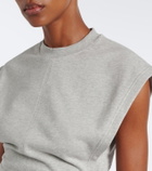 Alaïa Cotton-blend fleece crop top