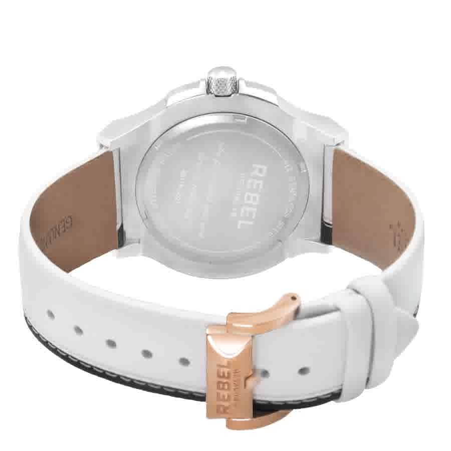 Rebel Flatbush Black and White Dial Ladies Watch RB119-5021