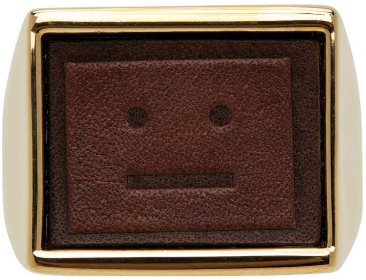 Photo: Acne Studios Gold & Brown Askot Face Ring