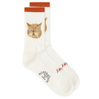 Rostersox Cat Socks in White