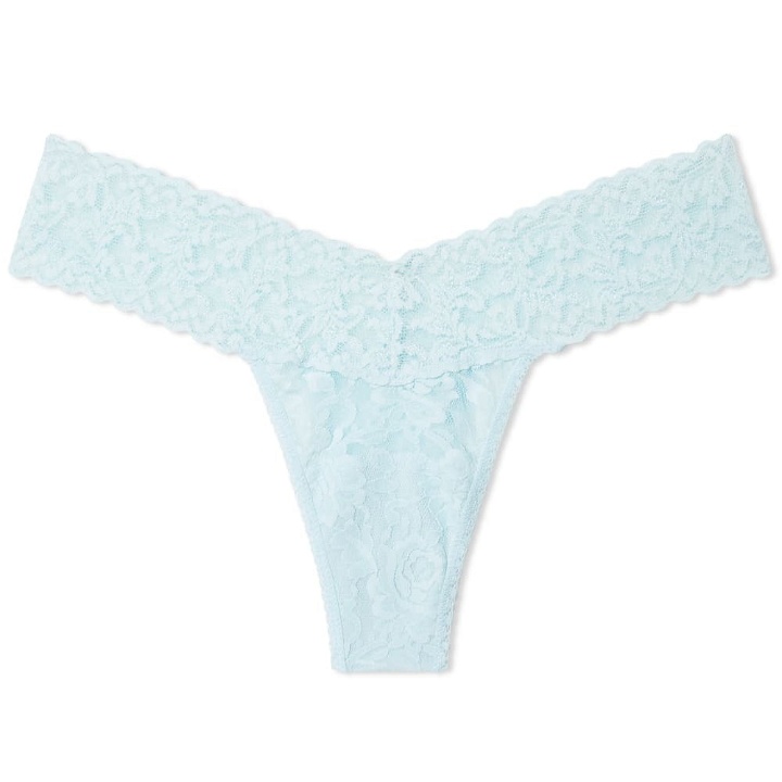 Photo: Hanky Panky Women's Low Rise Thong Brief in Celeste Blue