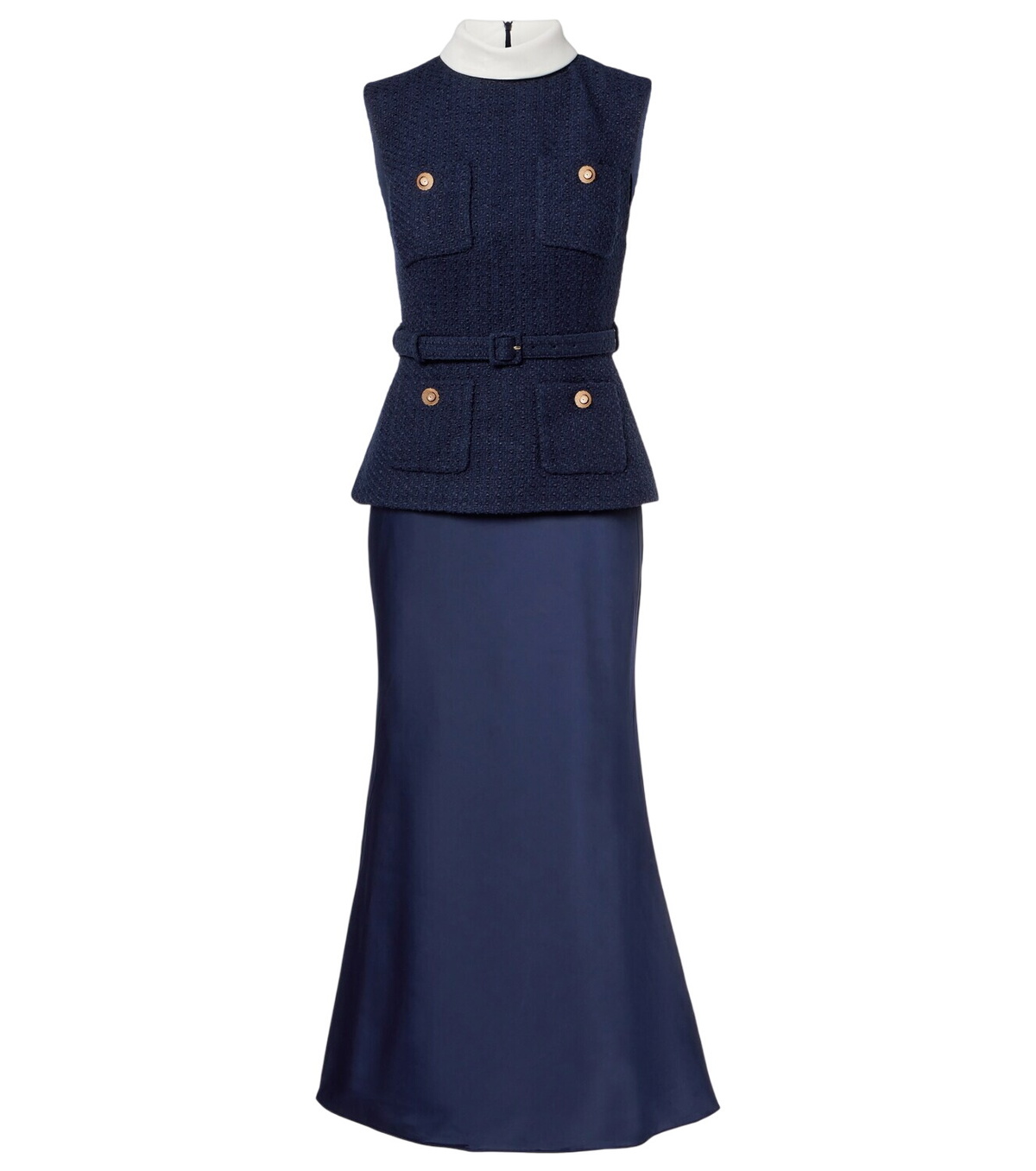 SELF-PORTRAIT - Viscose Blend Knit Midi Dress Self-Portrait