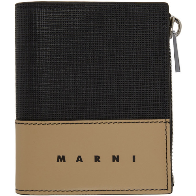 Photo: Marni Black and Beige Bifold Wallet