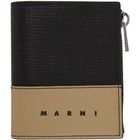 Marni Black and Beige Bifold Wallet